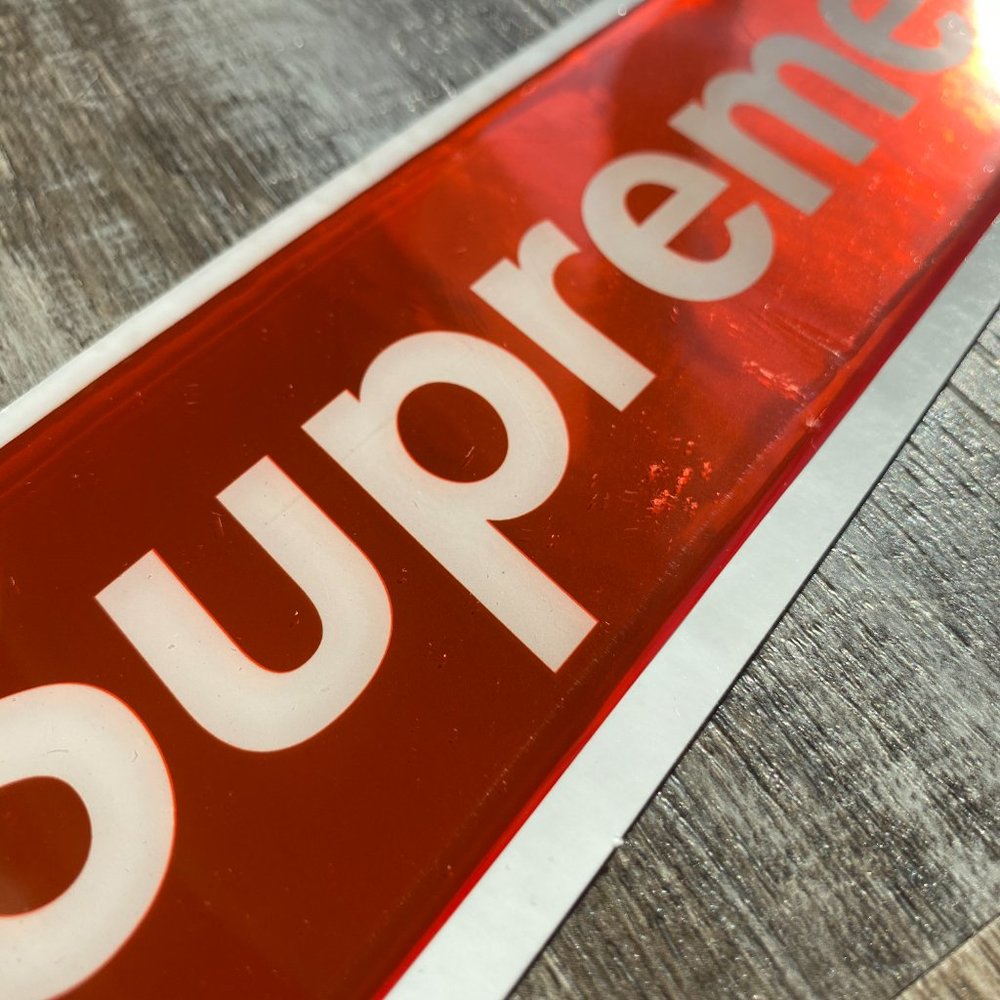Supreme Plastic Box Logo Sticker // Red - Picture 2 of 3